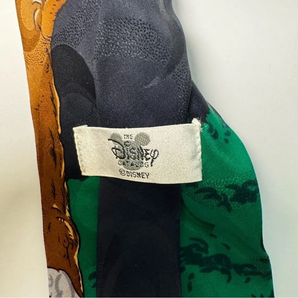 Disney Vintage Neck Tie Featuring Mickey Mouse, Donald Duck, & Goofy Fishing
